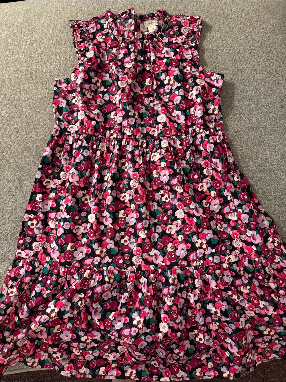 3/$15- Girls Floral Pink Ruffled Sleeveless Dress